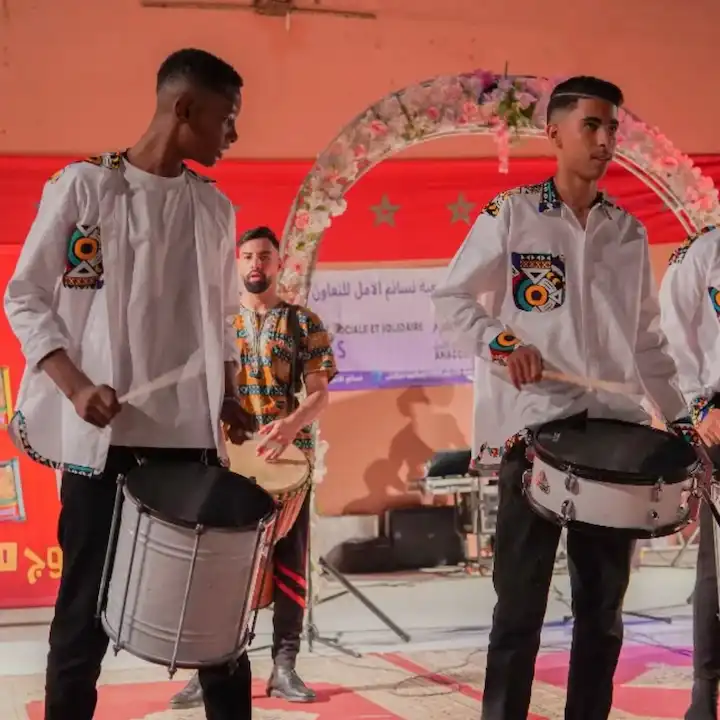 Anas Mosaid, percussionniste de Naghma Band